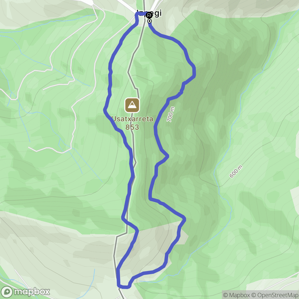 Saint-Étienne-de-Baïgorry : carte du parcours de randonnée - France