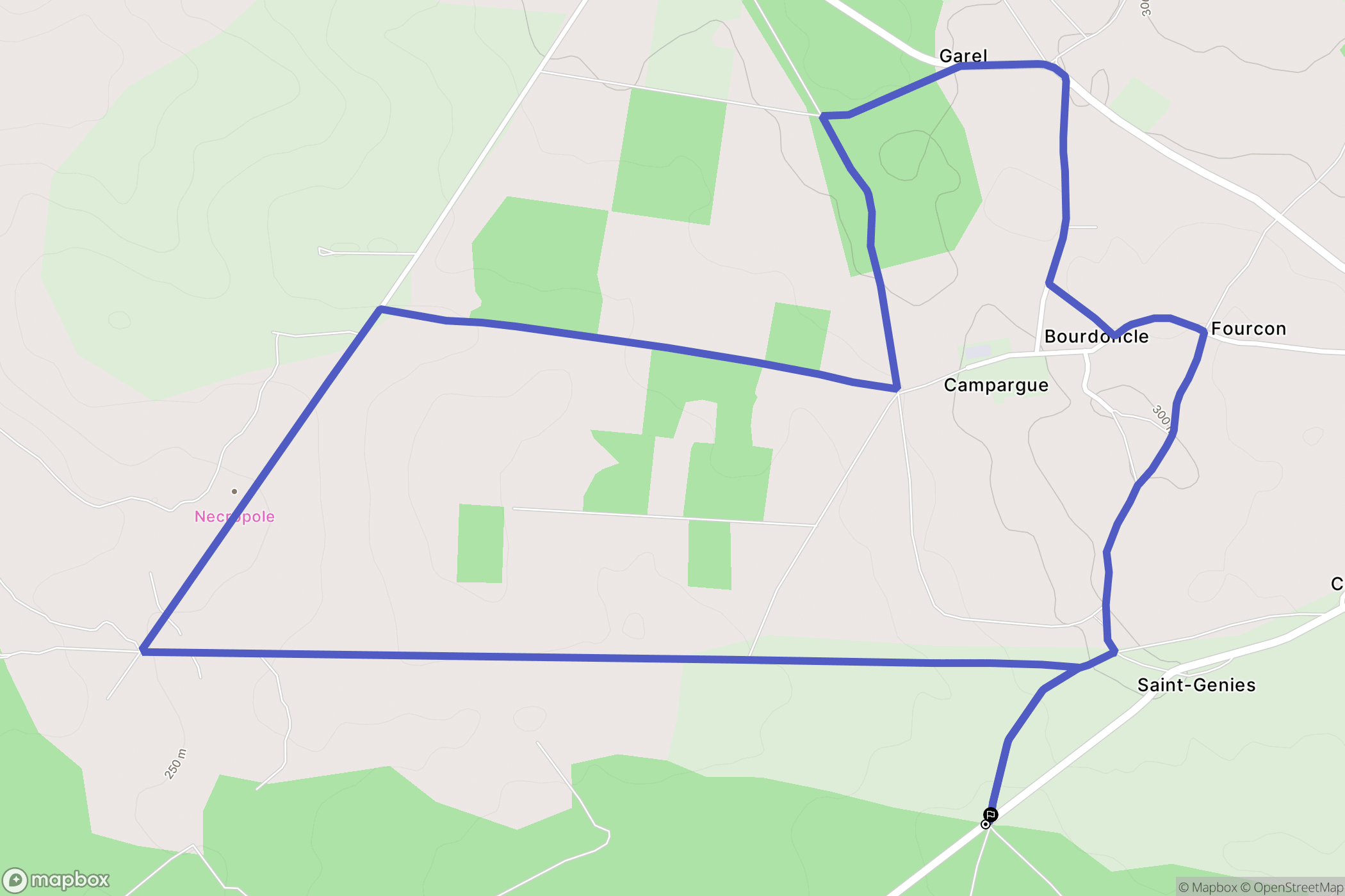 Penne : carte du parcours de randonnée - France