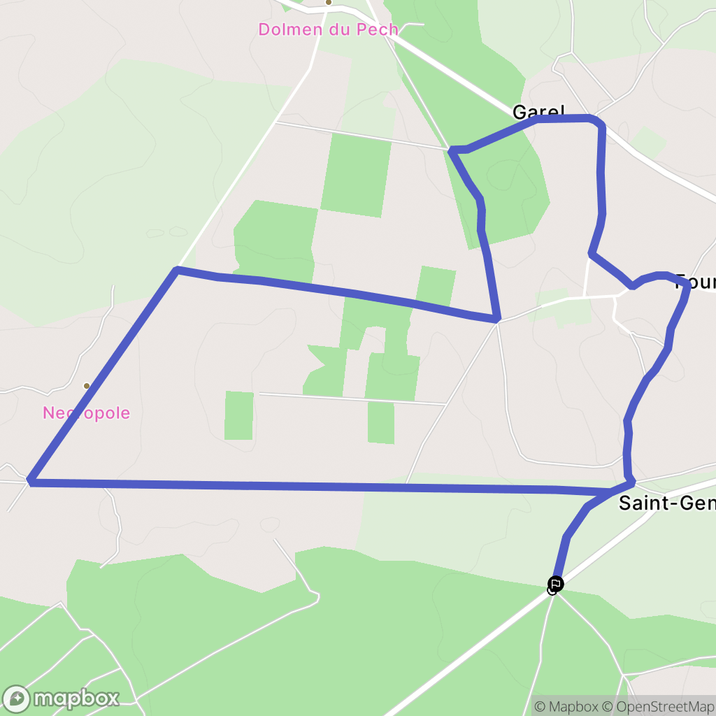 Penne : carte du parcours de randonnée - France