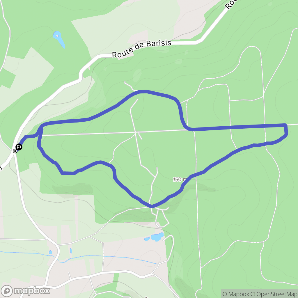 Barisis-aux-Bois : carte du parcours de randonnée - France