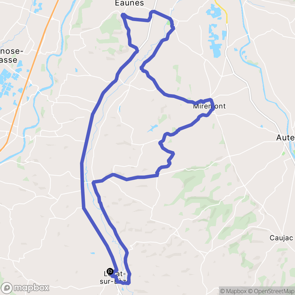 Lézat-sur-Lèze : carte du parcours de randonnée - France