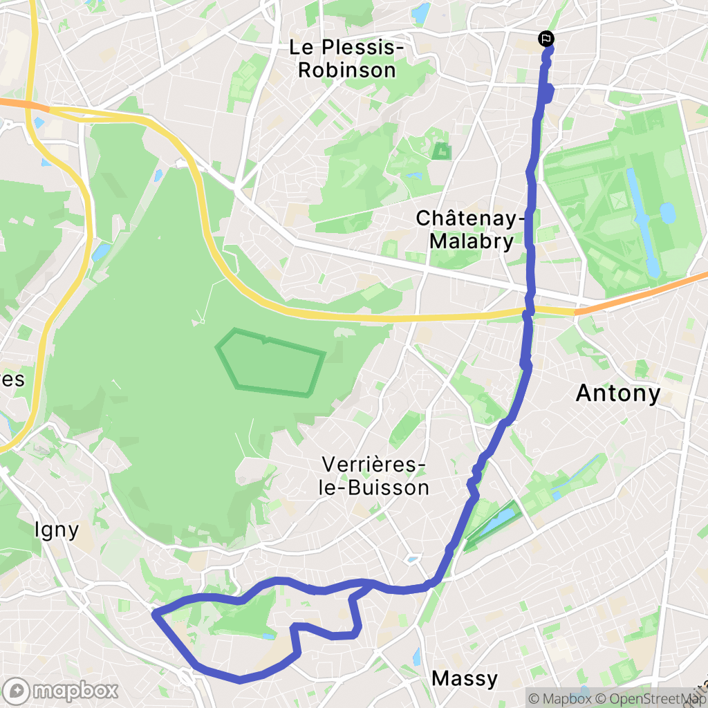 Fontenay-aux-Roses : carte du parcours de randonnée - France
