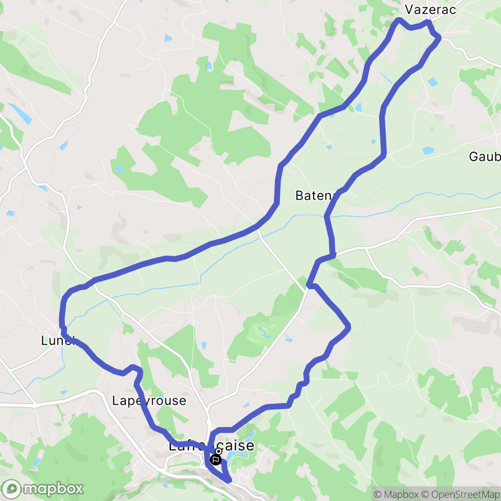 Lafrançaise : carte du parcours de randonnée - France