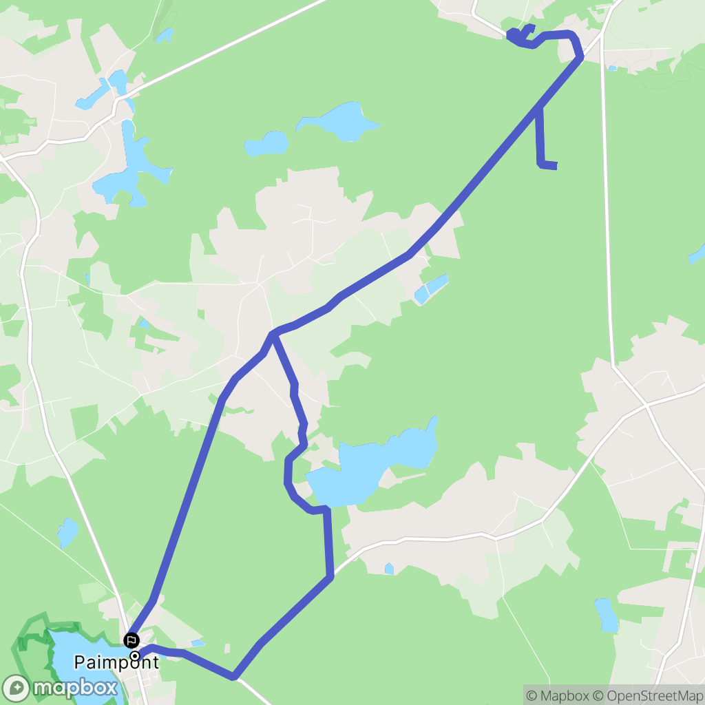Paimpont : carte du parcours de randonnée - France