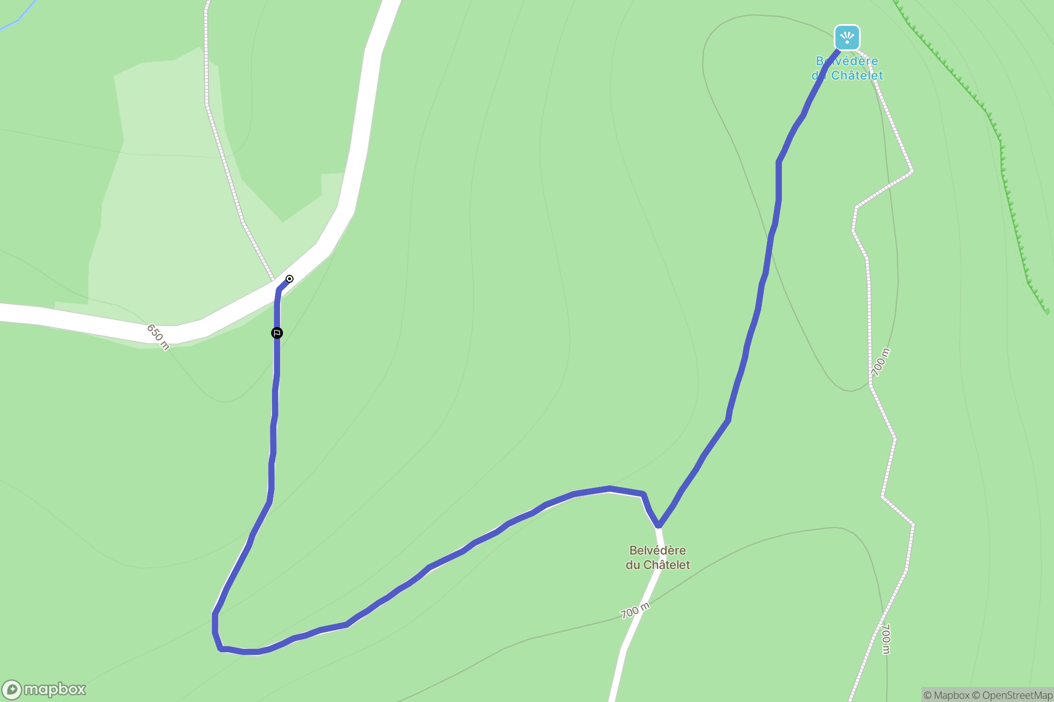 Cernon : carte du parcours de randonnée - France