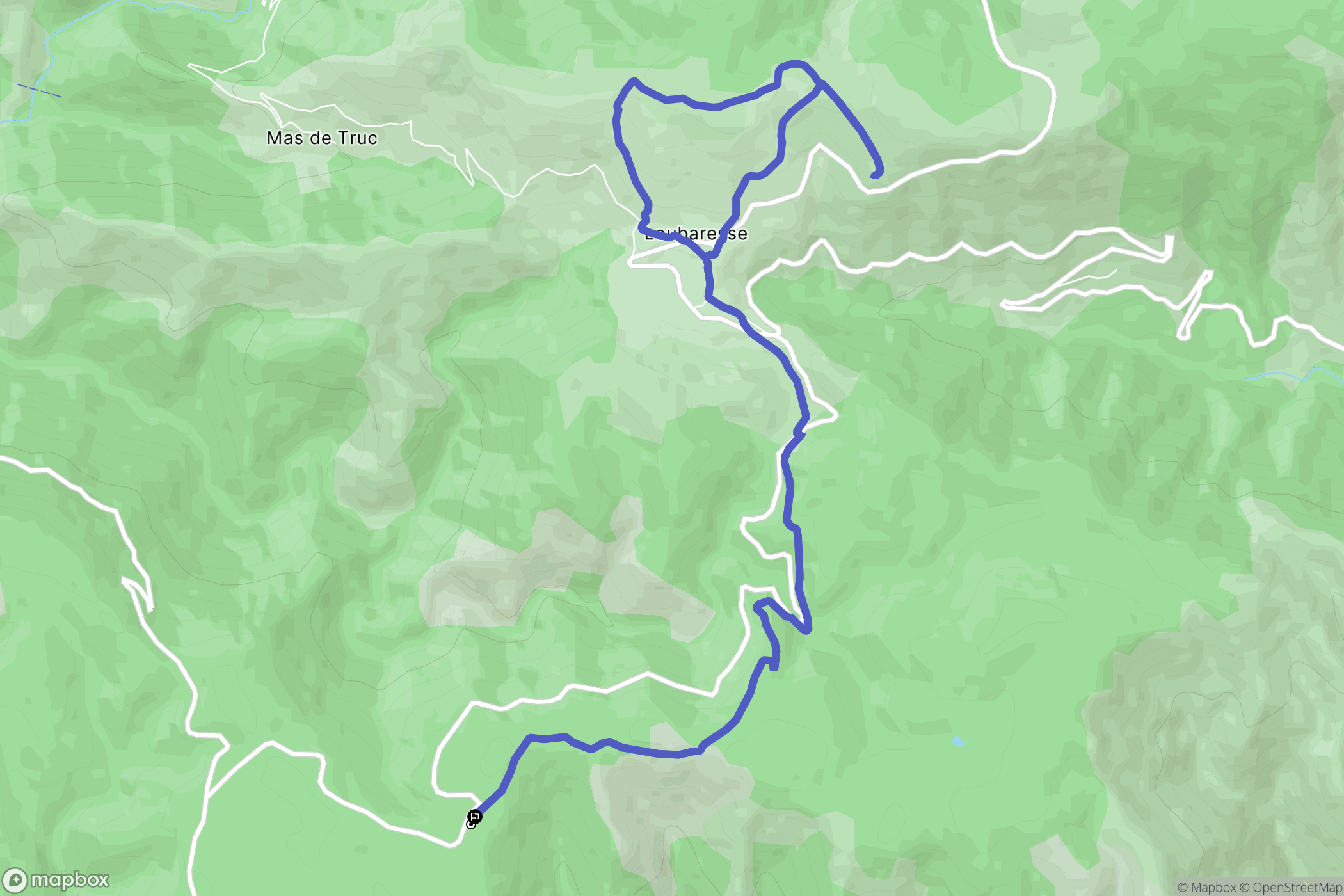 Sablières : carte du parcours de randonnée - France