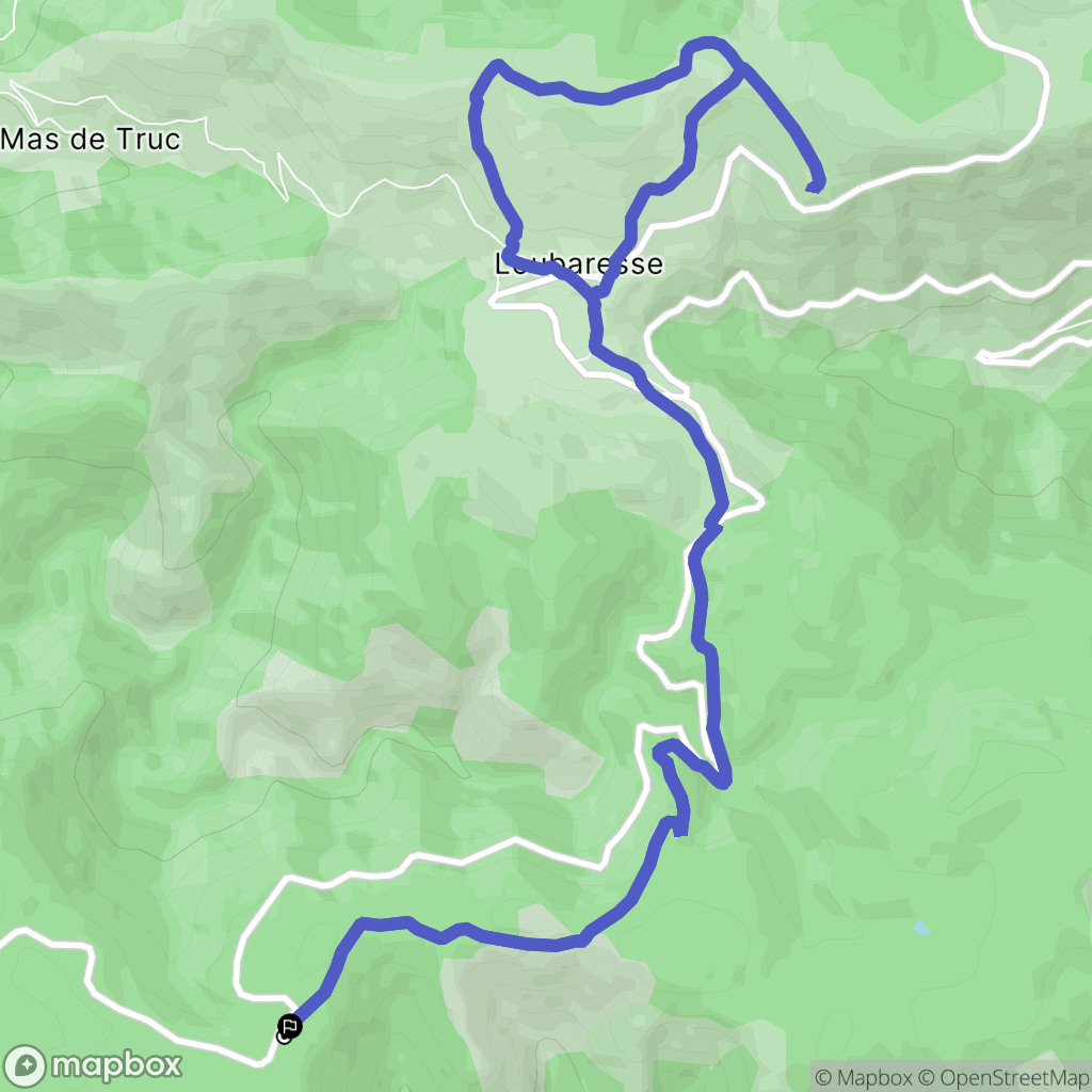 Sablières : carte du parcours de randonnée - France