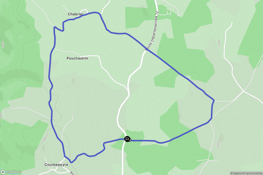 Arzenc-d'Apcher : carte du parcours de randonnée - France