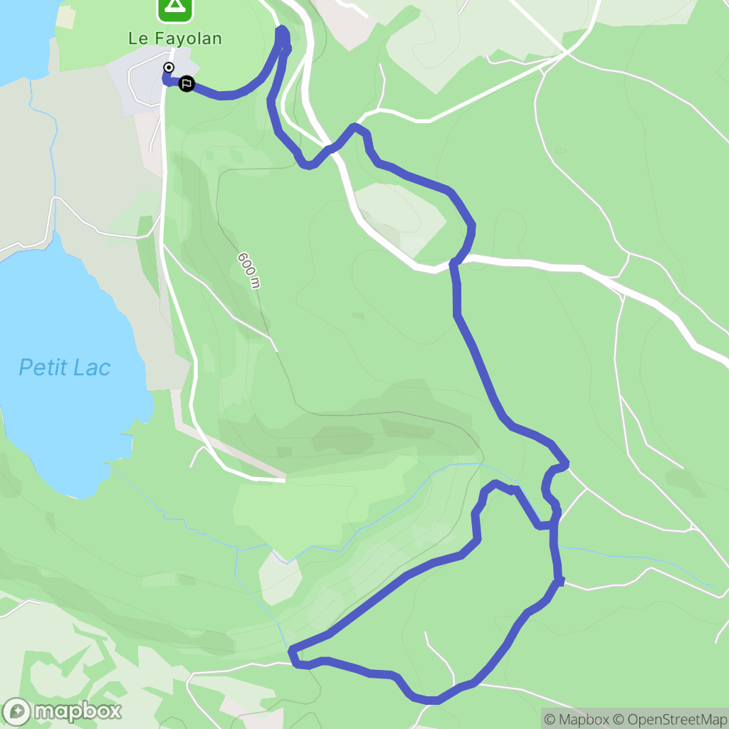 Clairvaux-les-Lacs : carte du parcours de randonnée - France