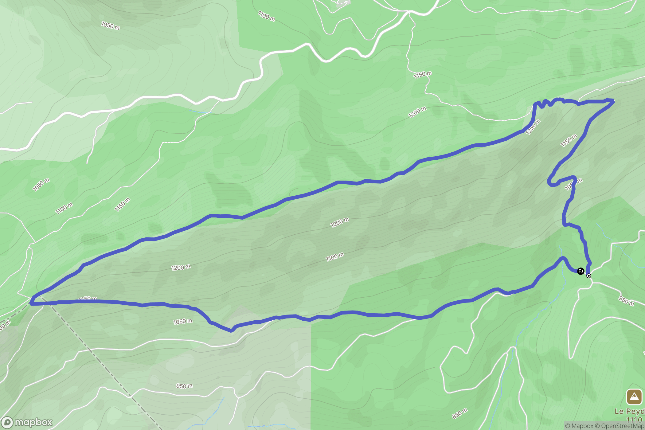 Barret-sur-Méouge : carte du parcours de randonnée - France