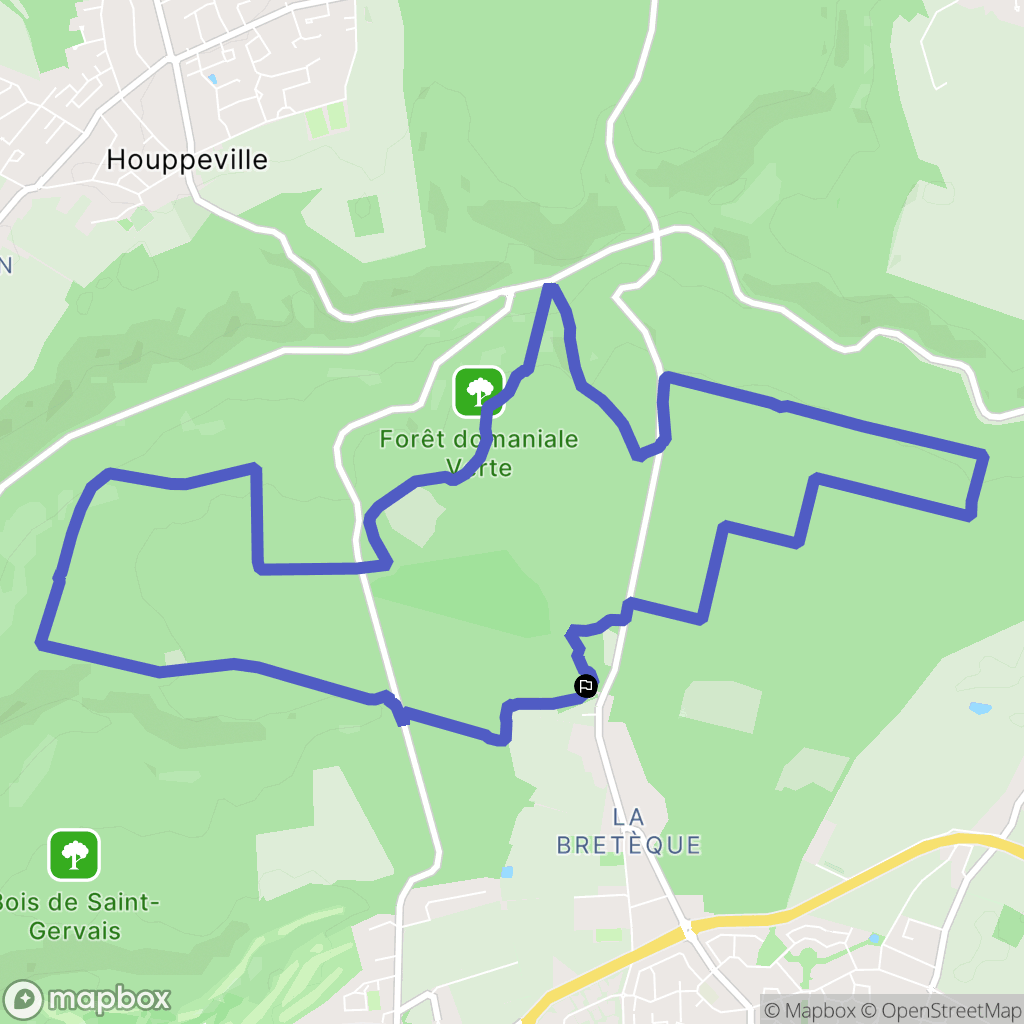 Bois-Guillaume : carte du parcours de randonnée - France