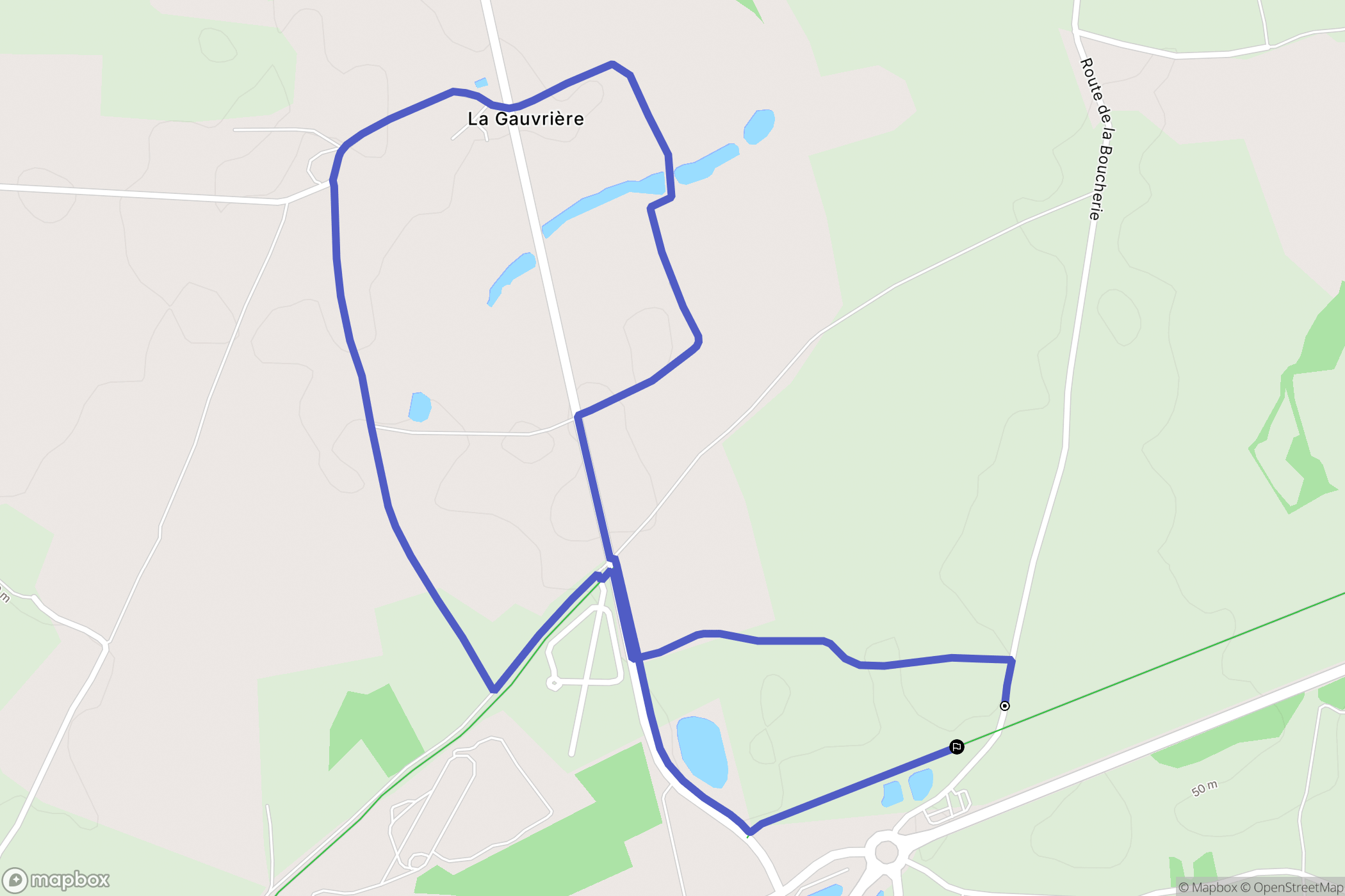 Coëx : carte du parcours de randonnée - France