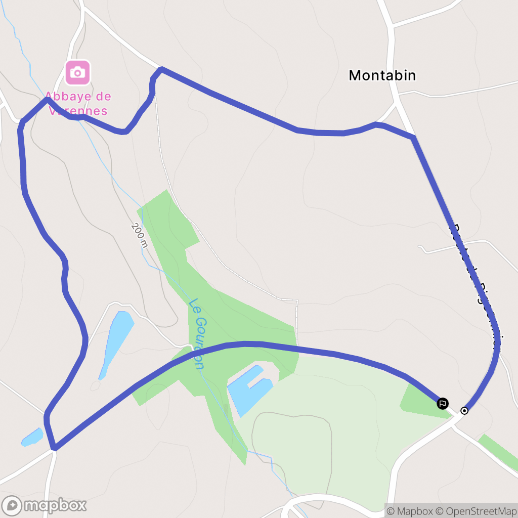 Fougerolles : carte du parcours de randonnée - France