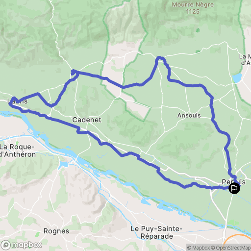 Pertuis : carte du parcours de randonnée - France