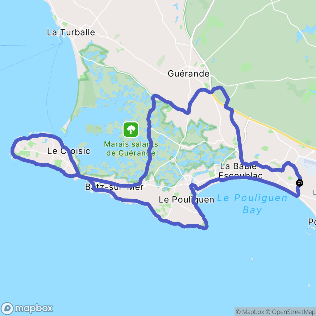 La Baule-Escoublac : carte du parcours de randonnée - France