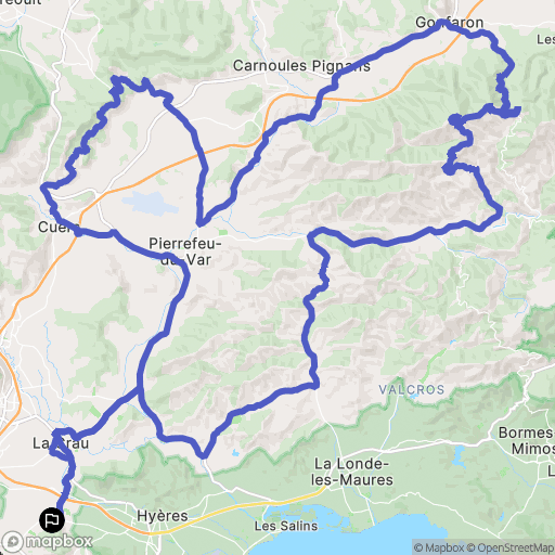 La Crau : carte du parcours de randonnée - France