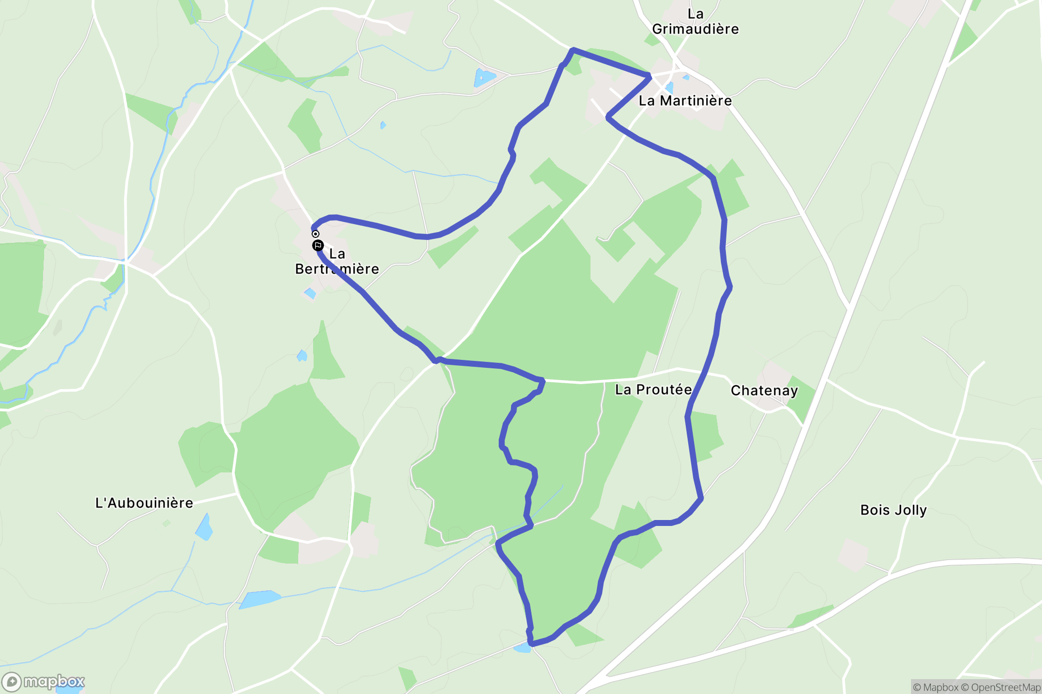 Melle : carte du parcours de randonnée - France