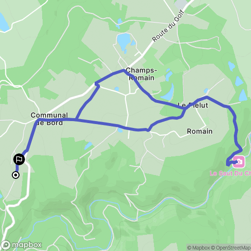Champs-Romain : carte du parcours de randonnée - France