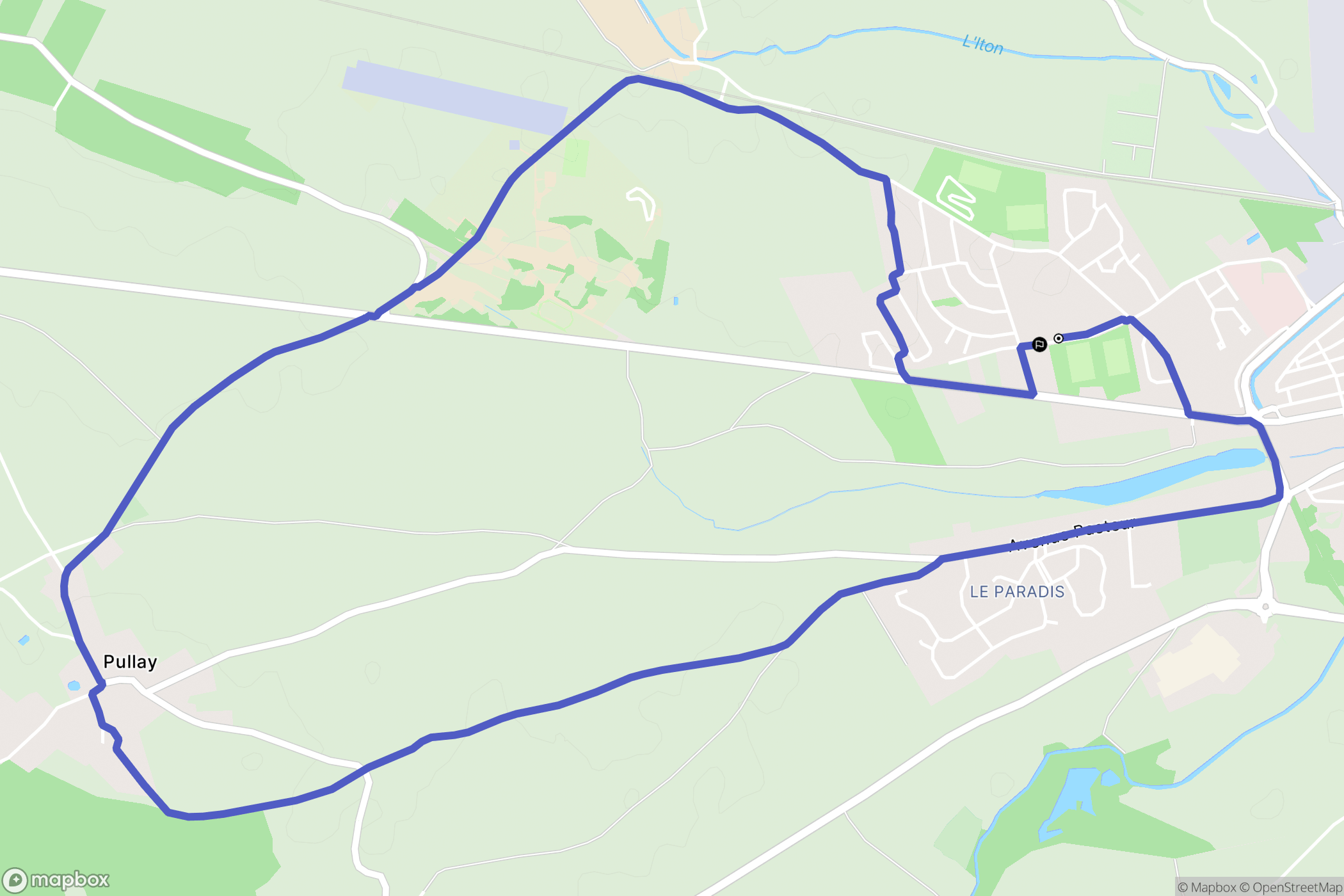 Verneuil d'Avre et d'Iton : carte du parcours de randonnée - France