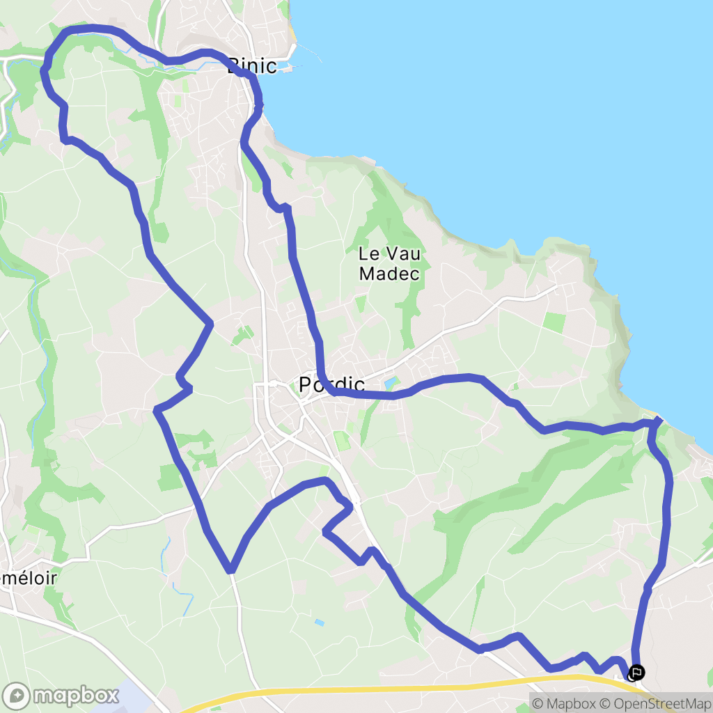 Plérin : carte du parcours de randonnée - France