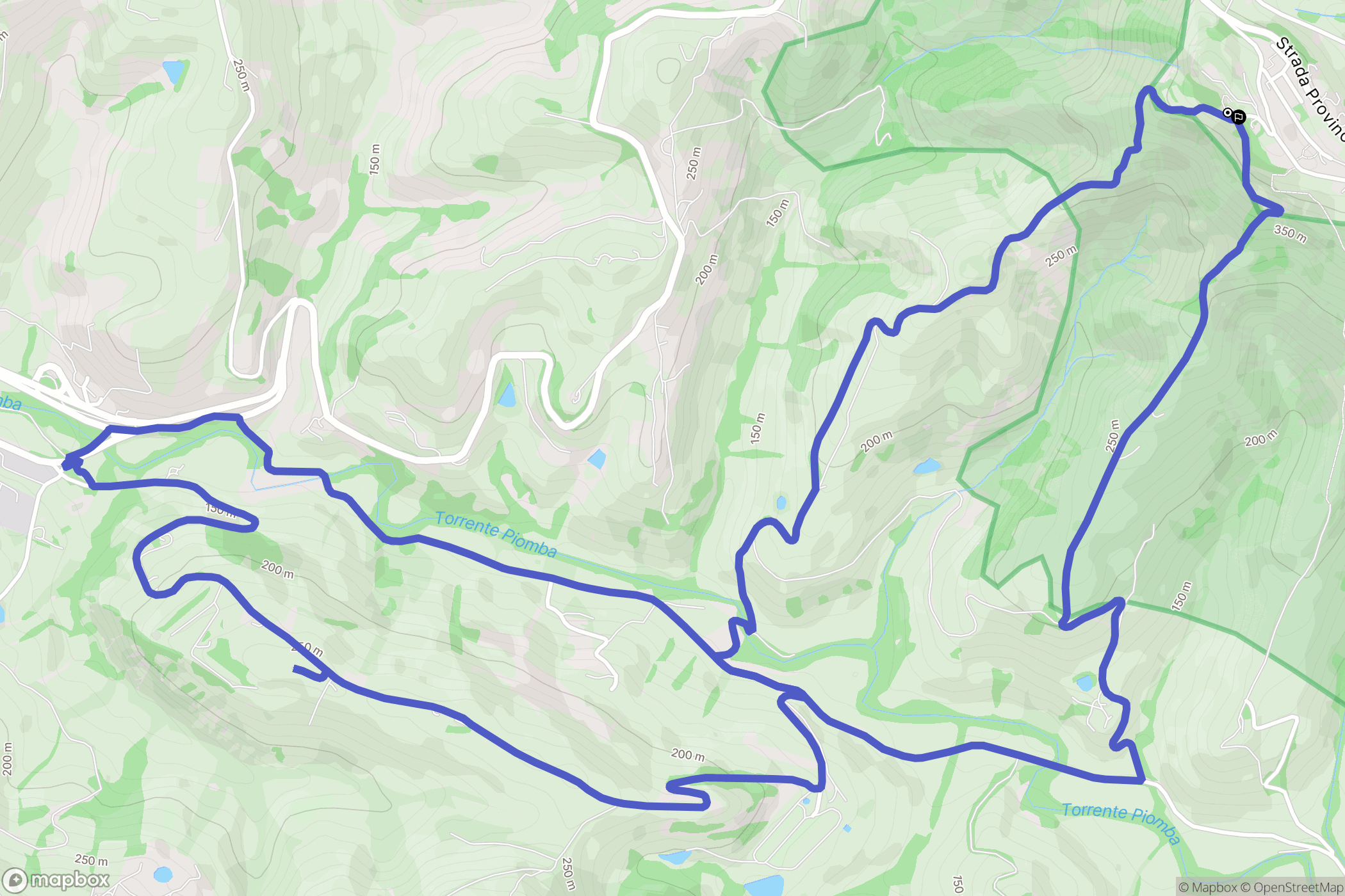 Atri : carte du parcours de randonnée - Italy
