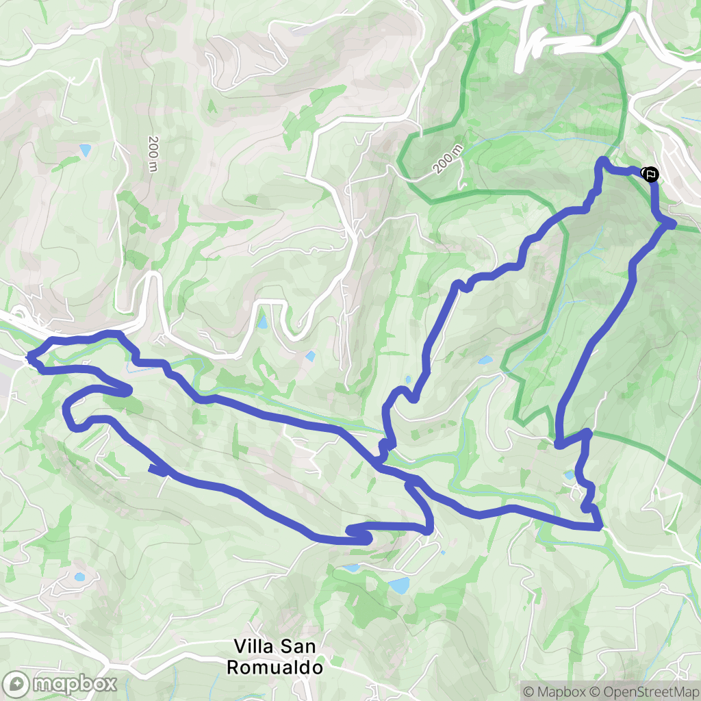 Atri : carte du parcours de randonnée - Italy