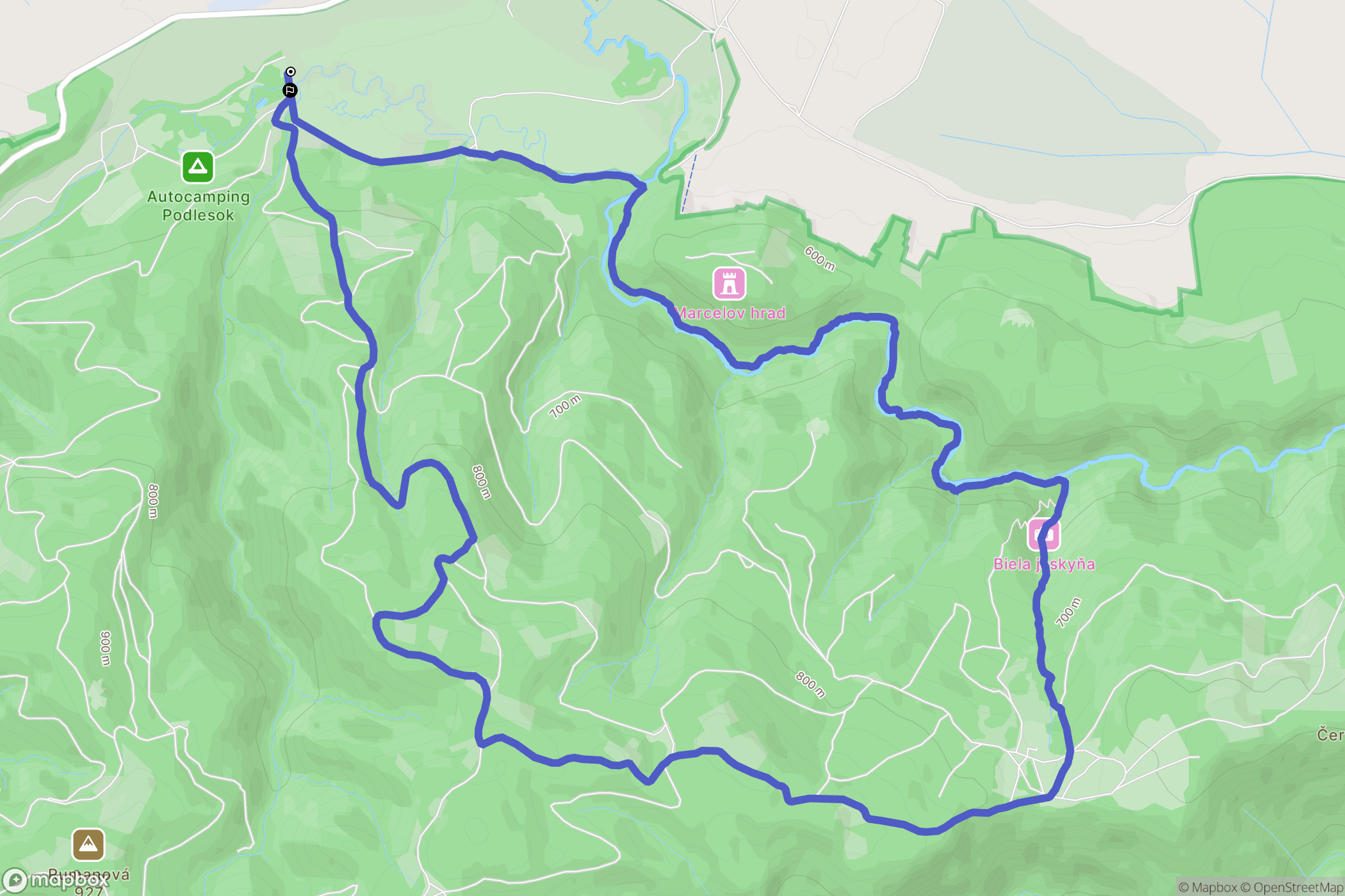 Hrabušice: mapa trasy - Slovakia
