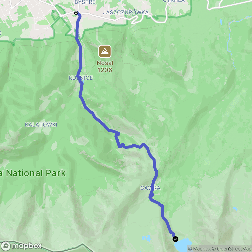 Zakopane: mapa trasy - Poland