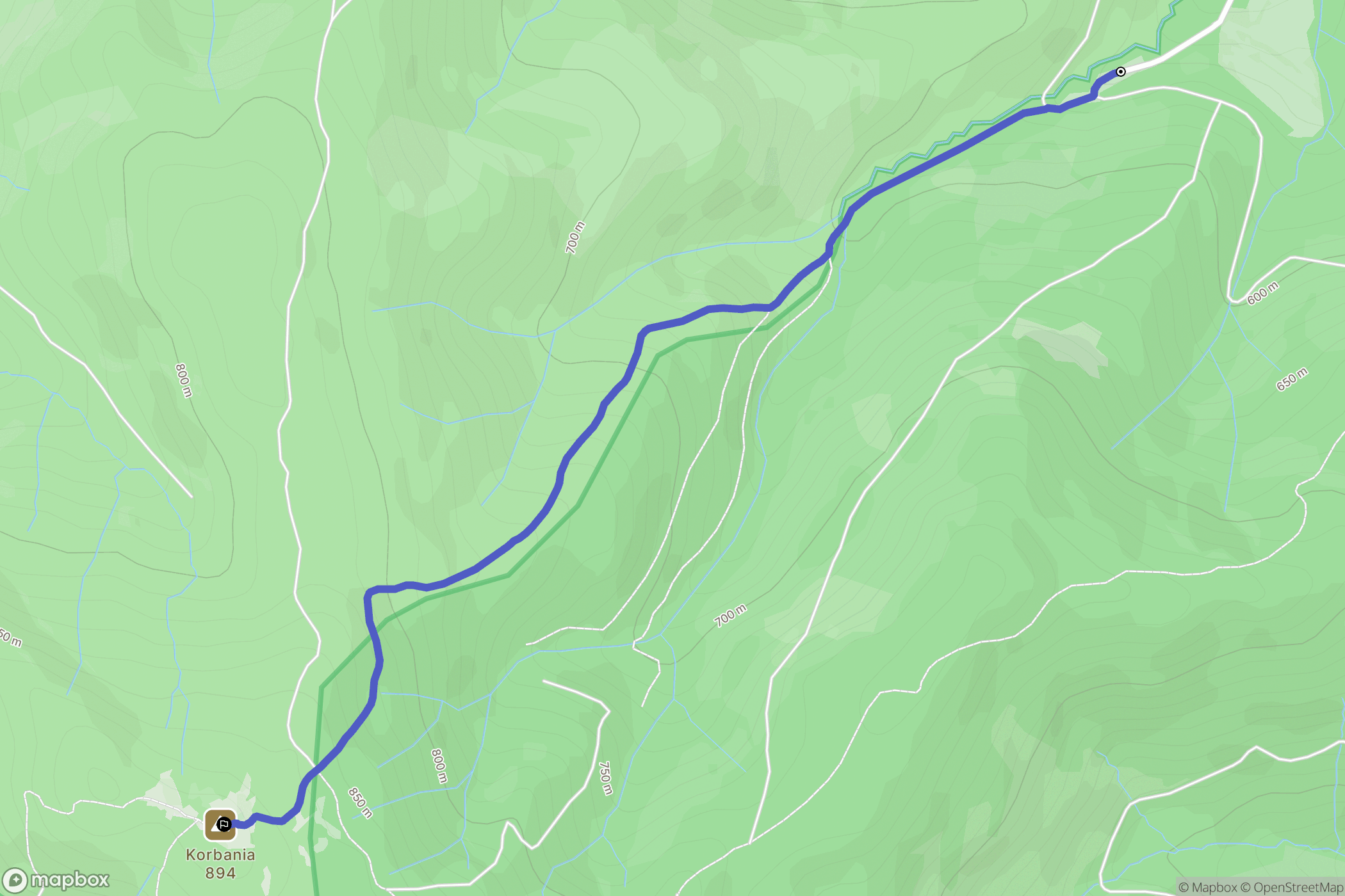 Bukowiec: mapa trasy - Poland