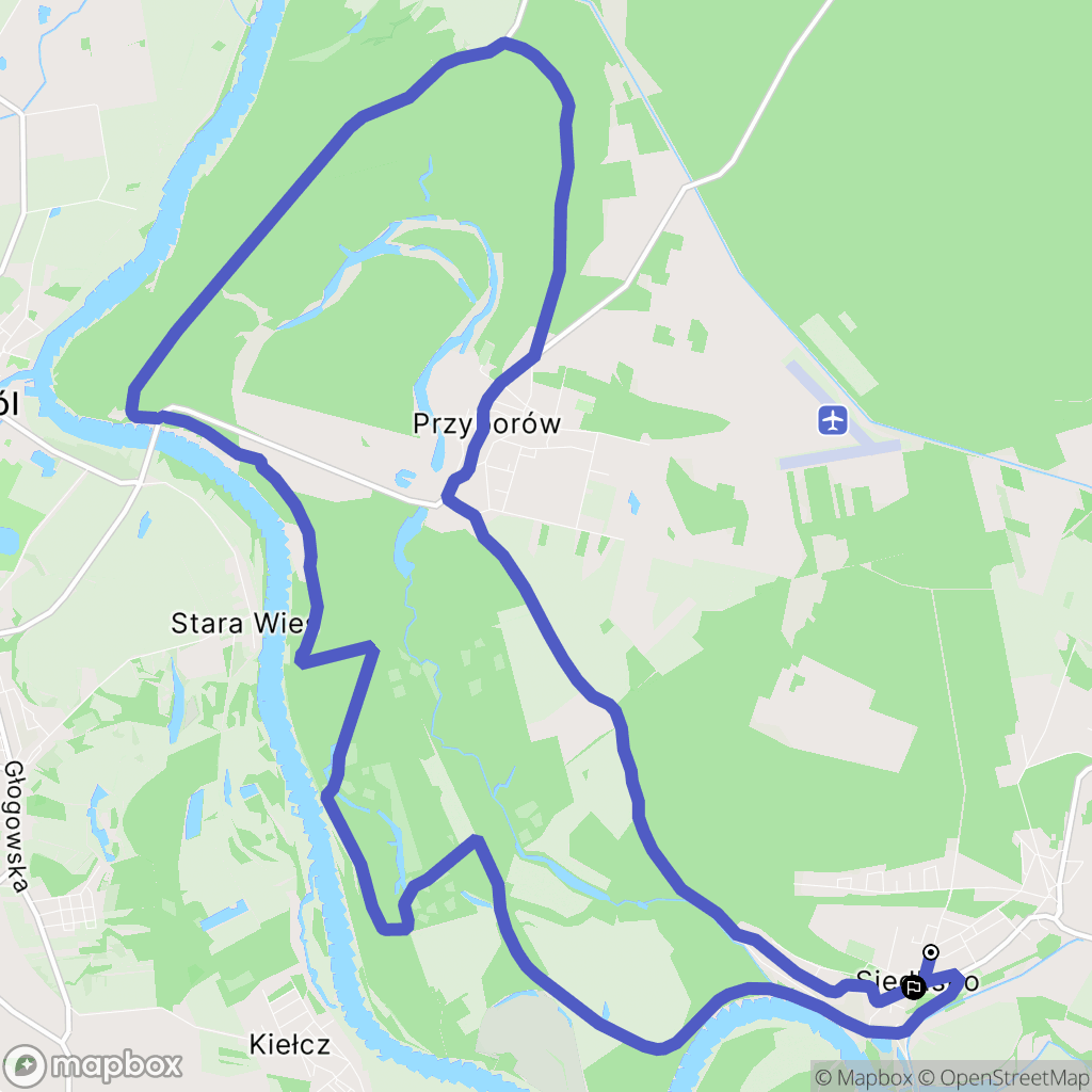 Siedlisko: mapa trasy - Poland