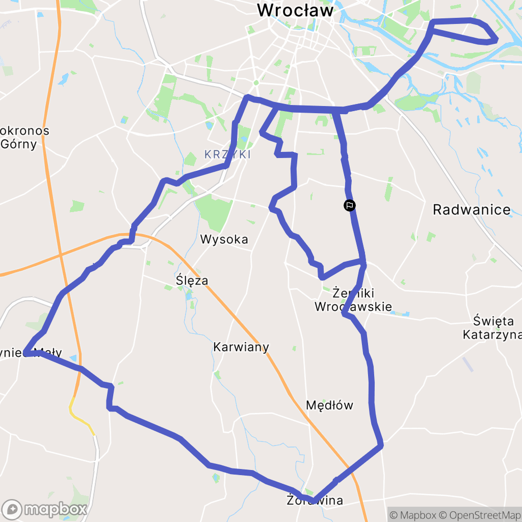 Wrocław: mapa trasy - Poland