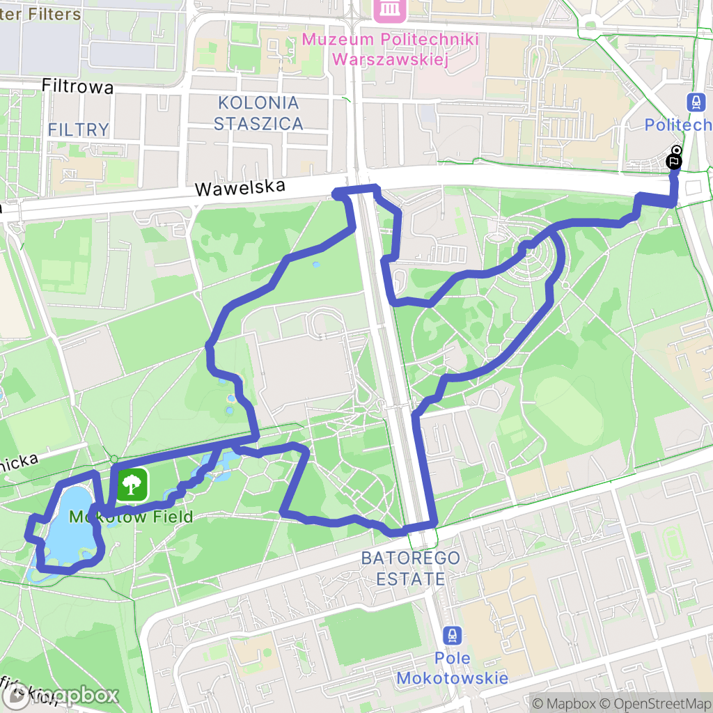 Warszawa: mapa trasy - Poland