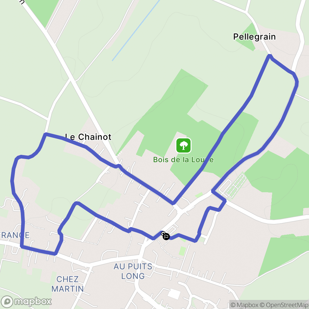 Grézac : carte du parcours de randonnée - France