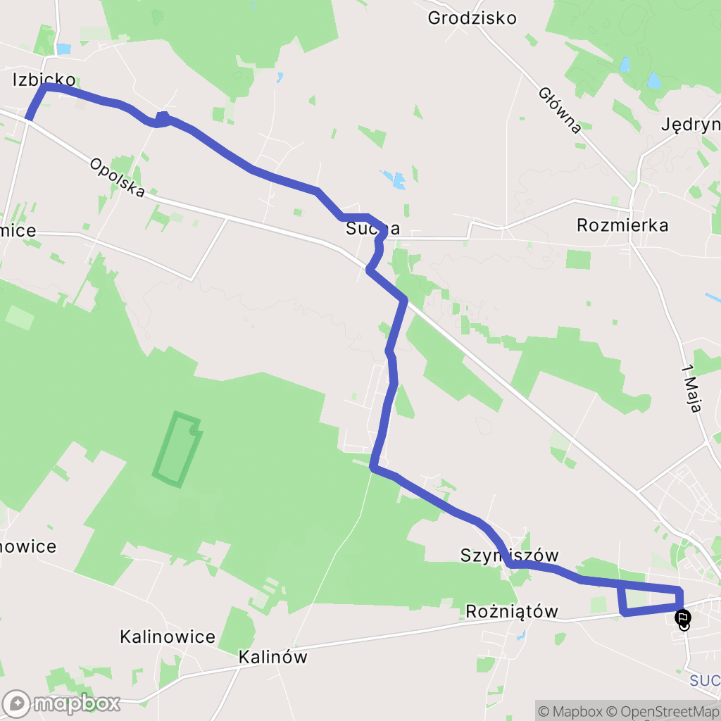 Strzelce Opolskie: mapa trasy - Poland