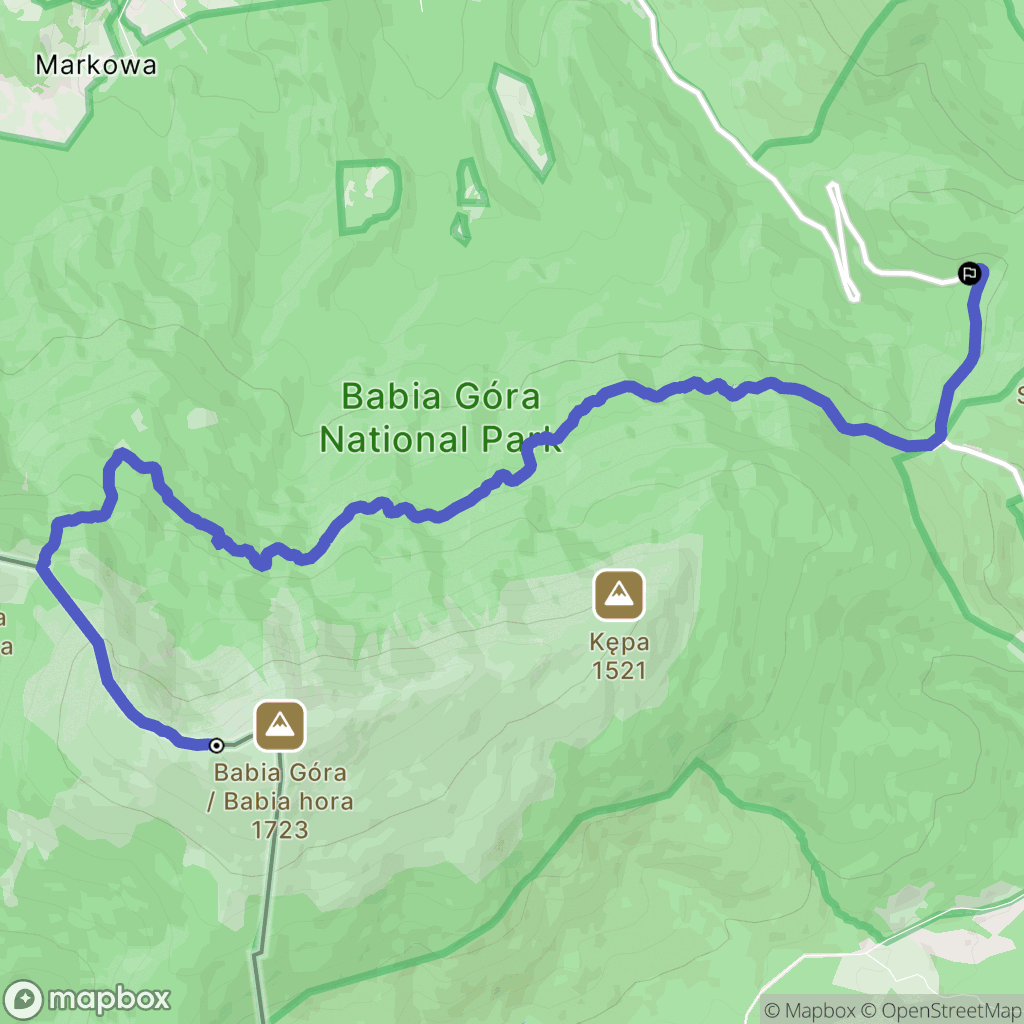 Oravská Polhora: mapa trasy - Poland
