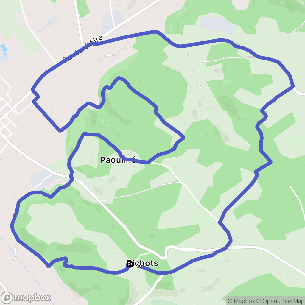Geaune : carte du parcours de randonnée - France