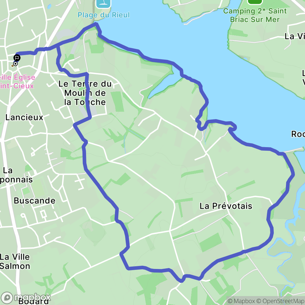 Lancieux : carte du parcours de randonnée - France