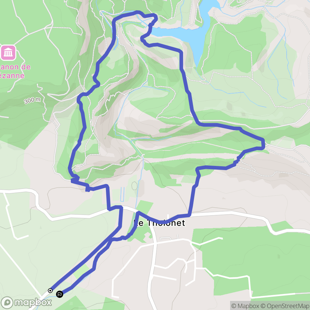 Le Tholonet : carte du parcours de randonnée - France