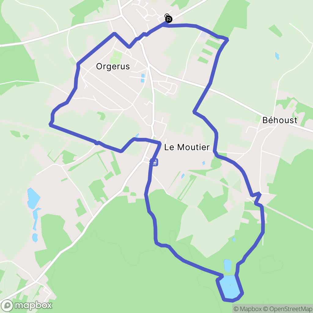 Orgerus : carte du parcours de randonnée - France