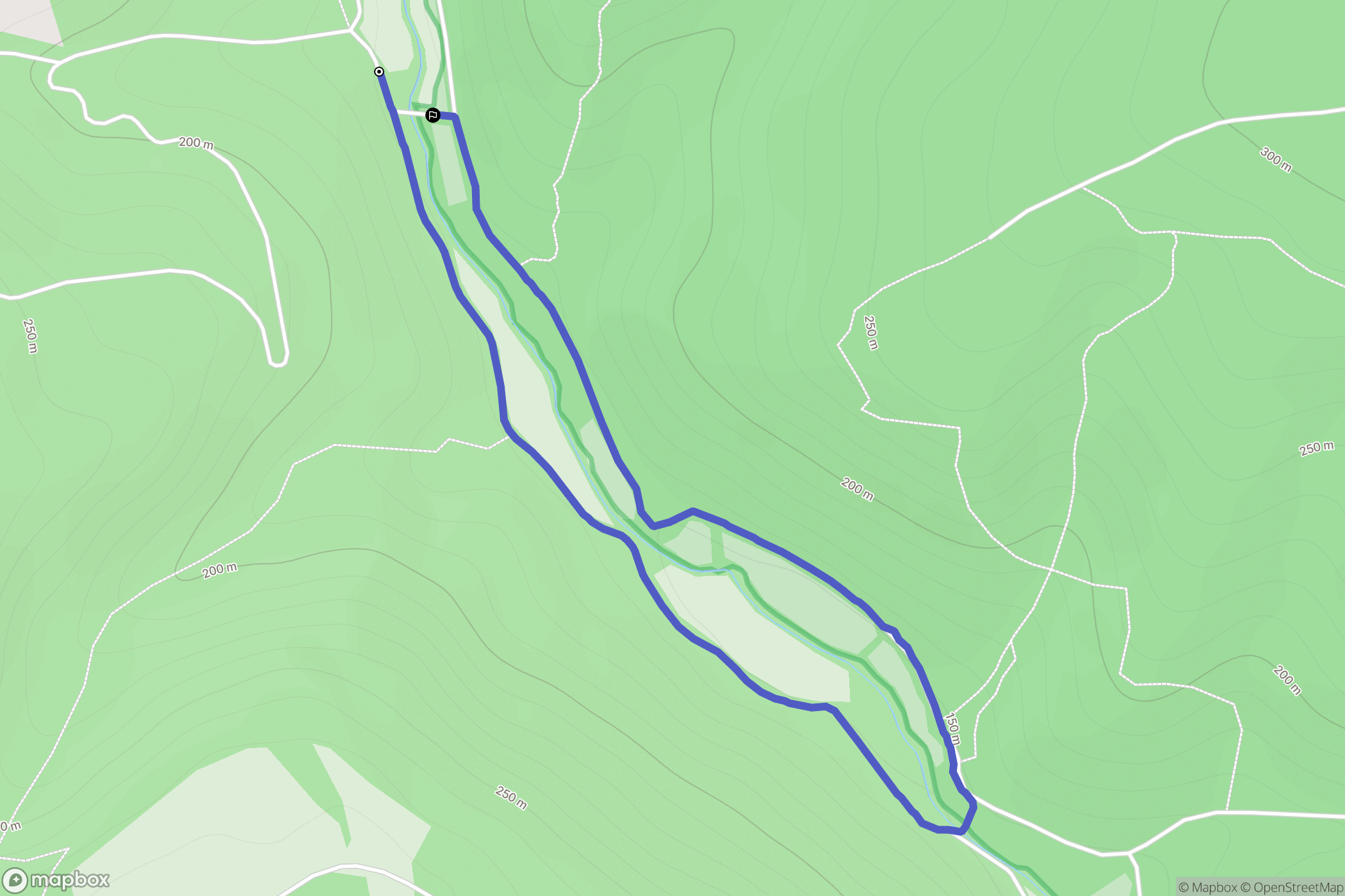 Lamagdelaine : carte du parcours de randonnée - France