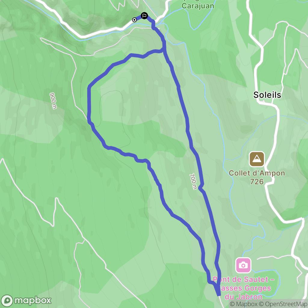 Rougon : carte du parcours de randonnée - France