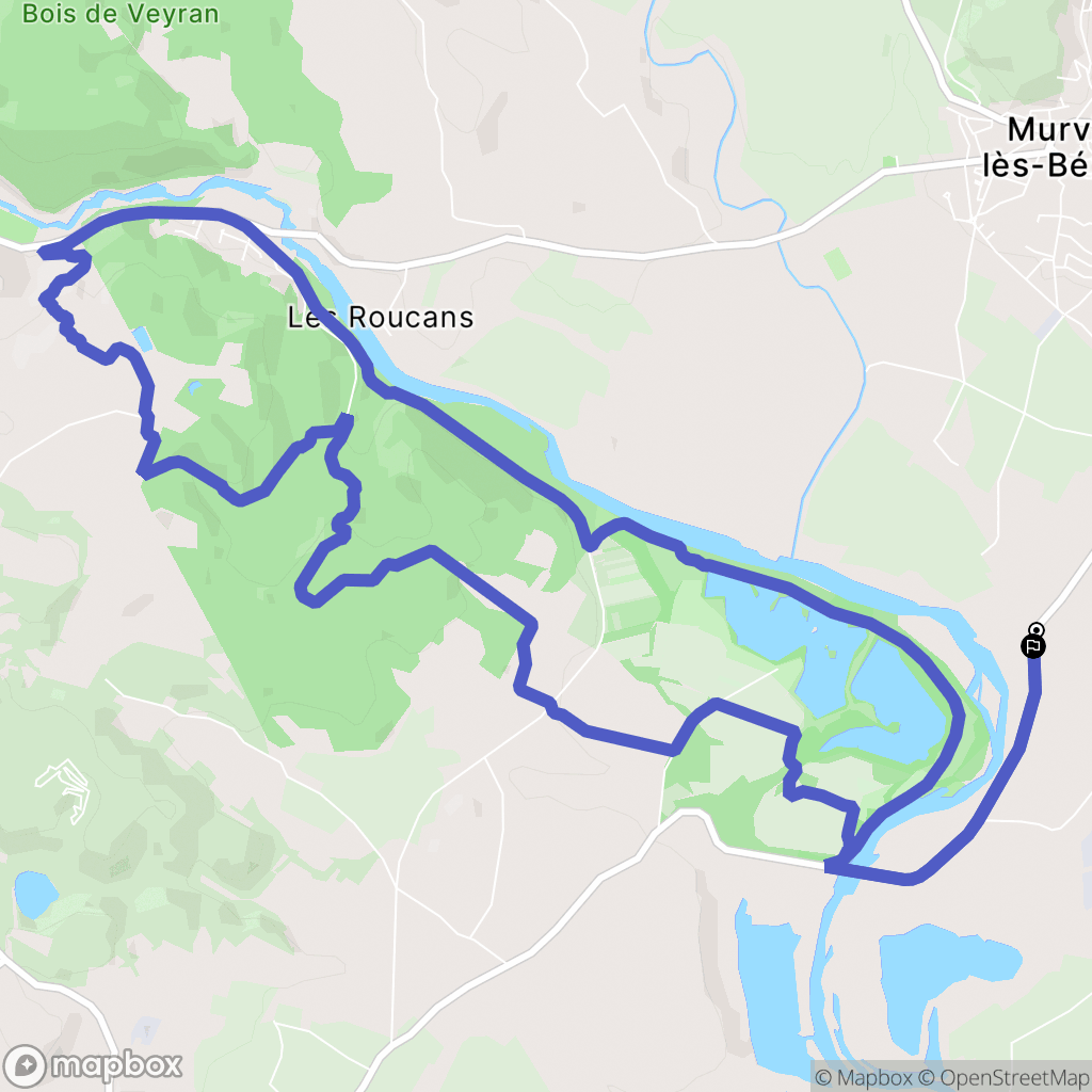 Murviel-lès-Béziers : carte du parcours de randonnée - France