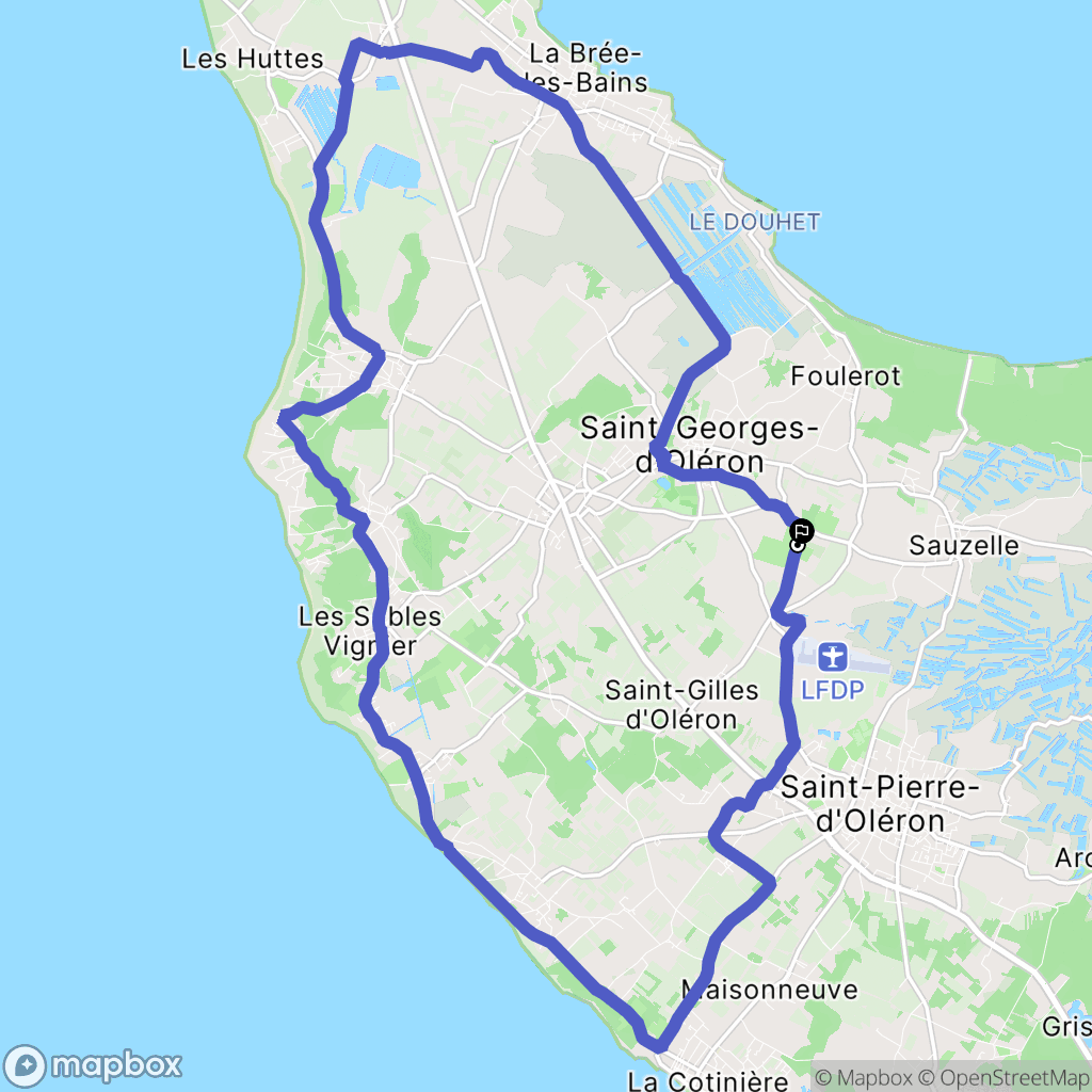 Saint-Georges-d'Oléron : carte du parcours de randonnée - France