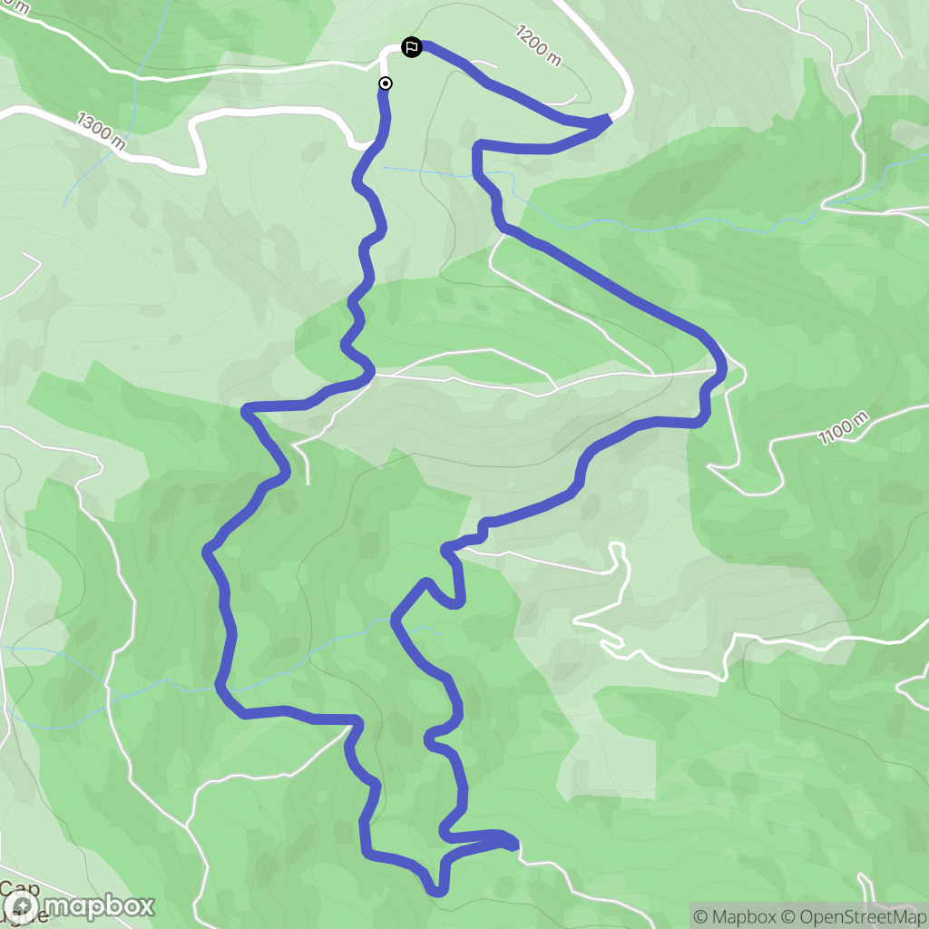 Prayols : carte du parcours de randonnée - France
