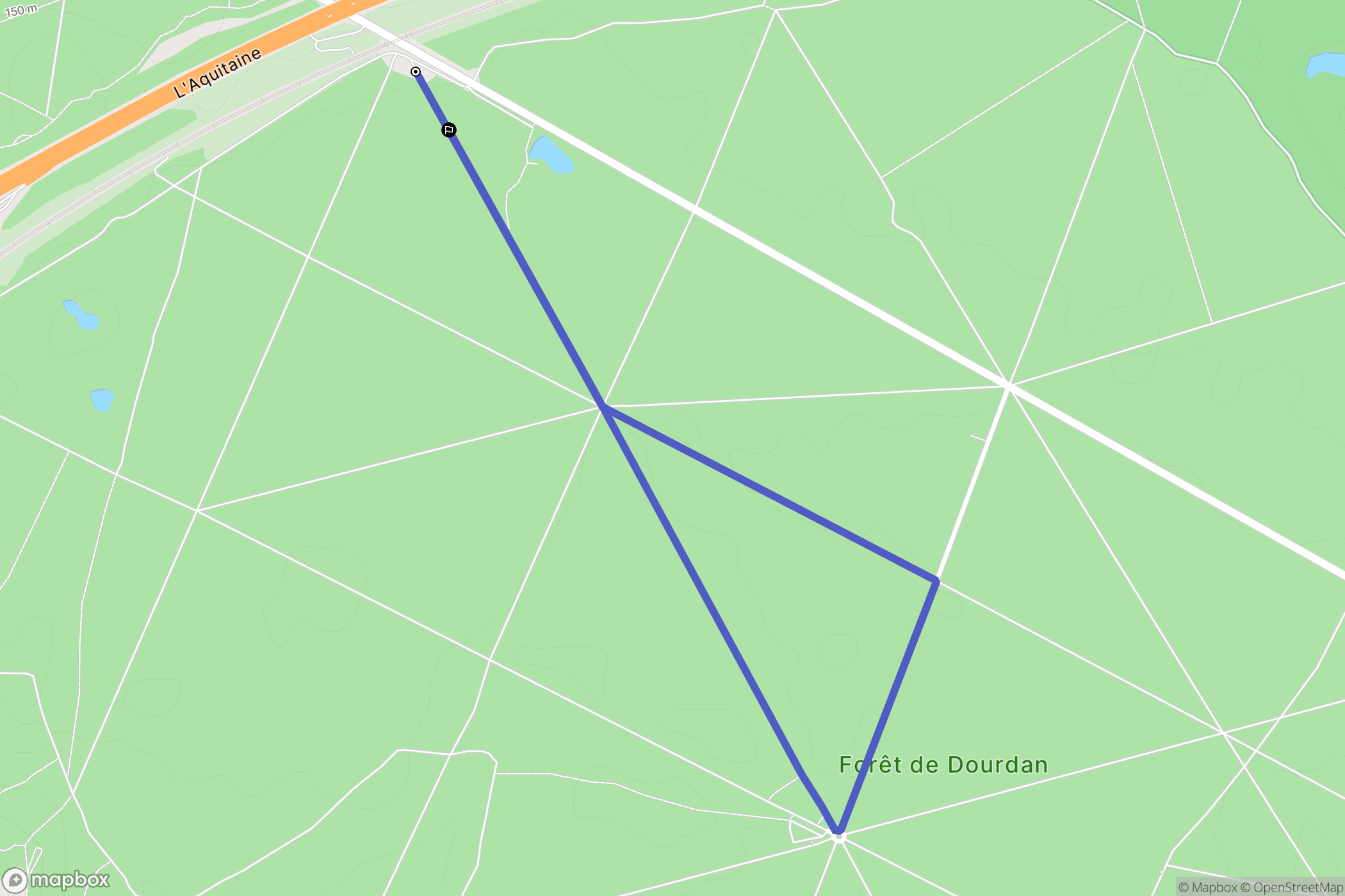 Dourdan : carte du parcours de randonnée - France