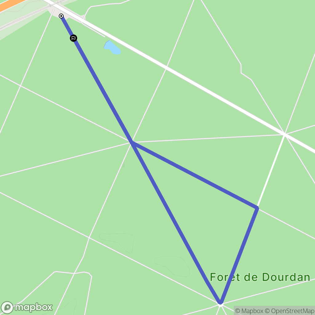 Dourdan : carte du parcours de randonnée - France