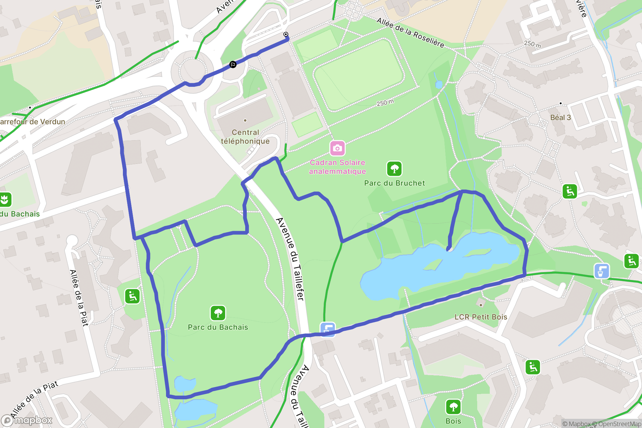 Meylan : carte du parcours de randonnée - France