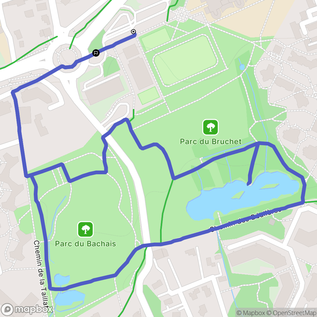 Meylan : carte du parcours de randonnée - France