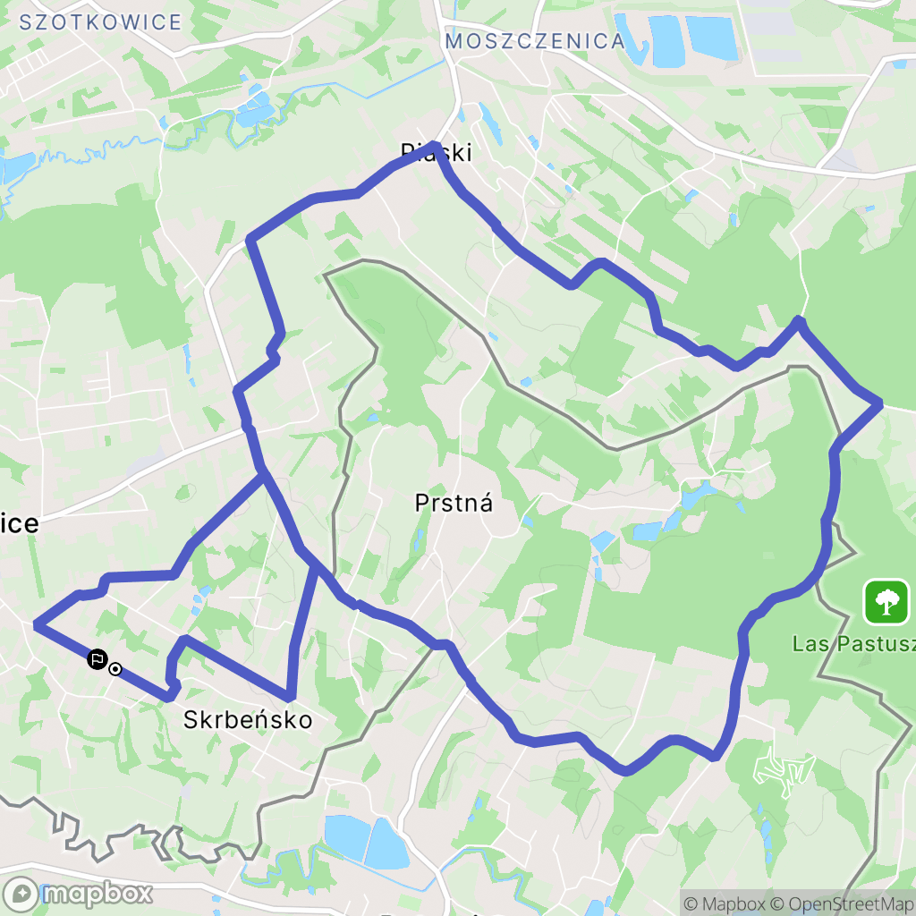 Skrbeńsko: mapa trasy - Poland