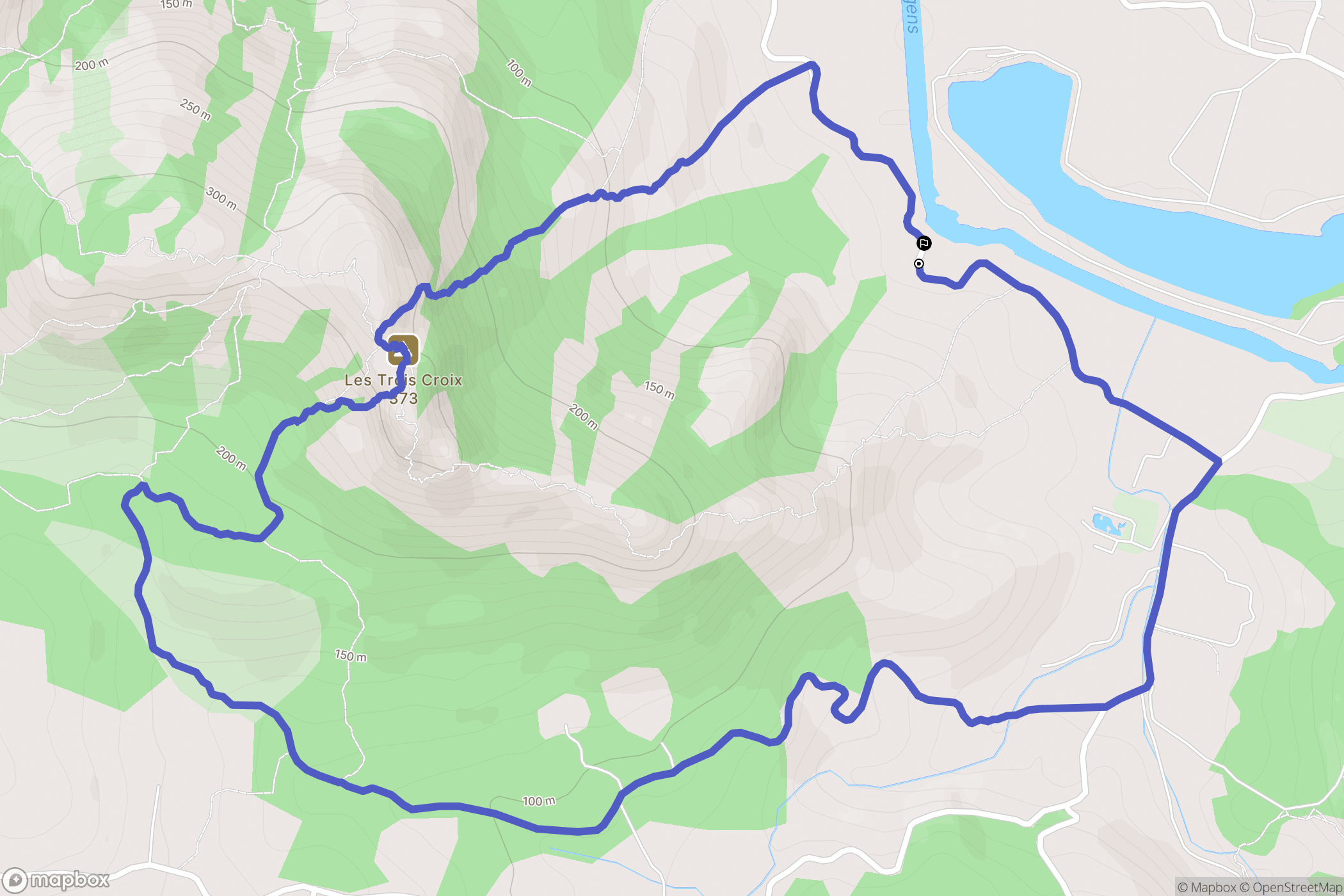 Roquebrune-sur-Argens : carte du parcours de randonnée - France